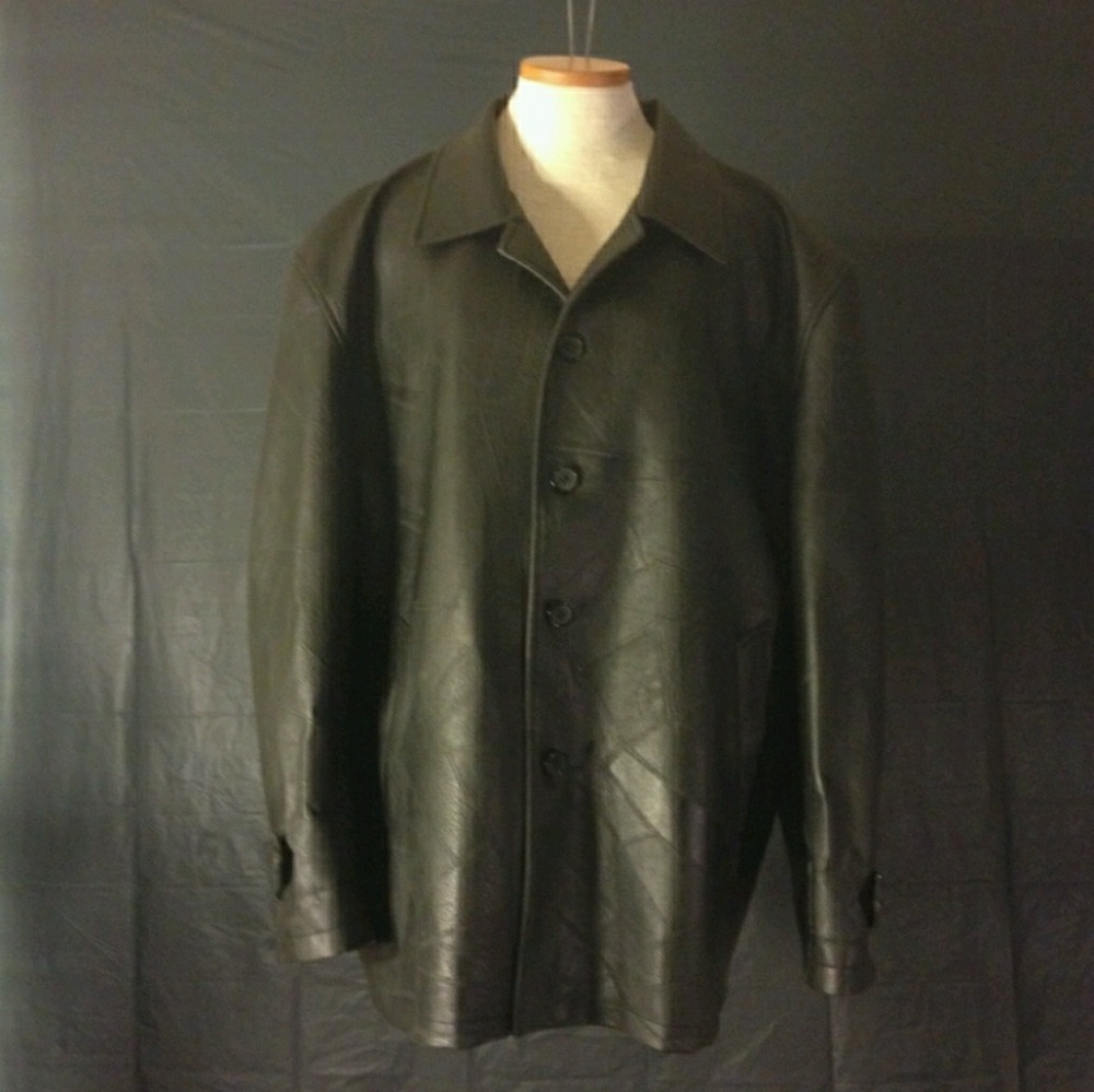 Men's Raincoat faux leather coat 100%PVC